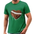 thumbnail image 2 of Mifsaly Short Sleeve Cotton T-Shirts Men Heart Football Graphic Game Day Summer tops Relaxed Fit Soft Breathable Casual Basic Tees Trendy Sports Style Going Out Shirts XXL, 2 of 5