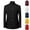 Black, variant on Mandarin Collar Suit Jacket Men Slim Fit Solid Business Traditional Blazer Jacket Chinese Stand Collar Wedding Coat