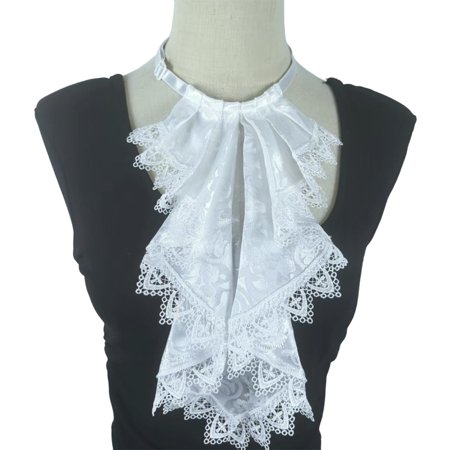 lanema Adjustable Multi Layer Flouncing Detachable Collar For Blouses Dresses Gothic Fashion Accessory In White