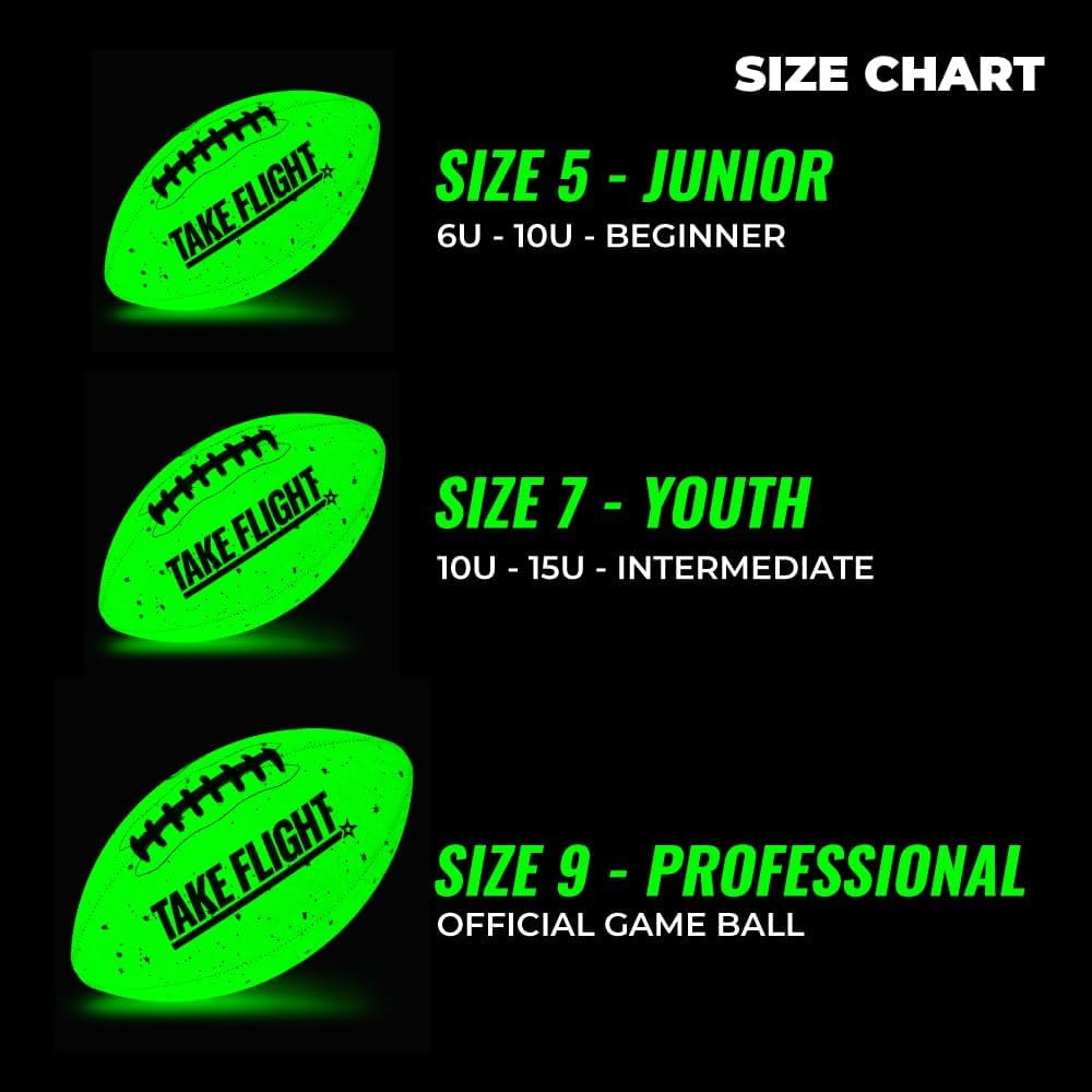 TAKE FLIGHT GLOW IN THE DARK FOOTBALL