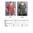 thumbnail image 2 of Blusa suelta a cuadros con botones de manga corta para mujer Camisetas de vacaciones vintage MABOTO Jerseys de mujer, 2 of 7