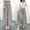 Gray, variant on XPMWRP Women's High Waist Pleated Wide Leg Chiffon Pants Flowy Loose Fit Palazzo Trousers for Casual Summer Daily Wear Khaki Free Size