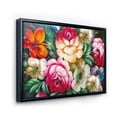 thumbnail image 3 of Designart 'Vintage VIbrant Yellow and Red Flower Still Life II' Traditional Framed Canvas Wall Art Print, 3 of 5