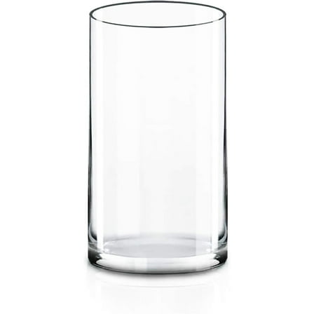 (H:12" D:6") Large Cylinder Clear Glass Vase for Wide Bouquet Flower Vase Centerpieces Display Hurricane Floating Candle Holder