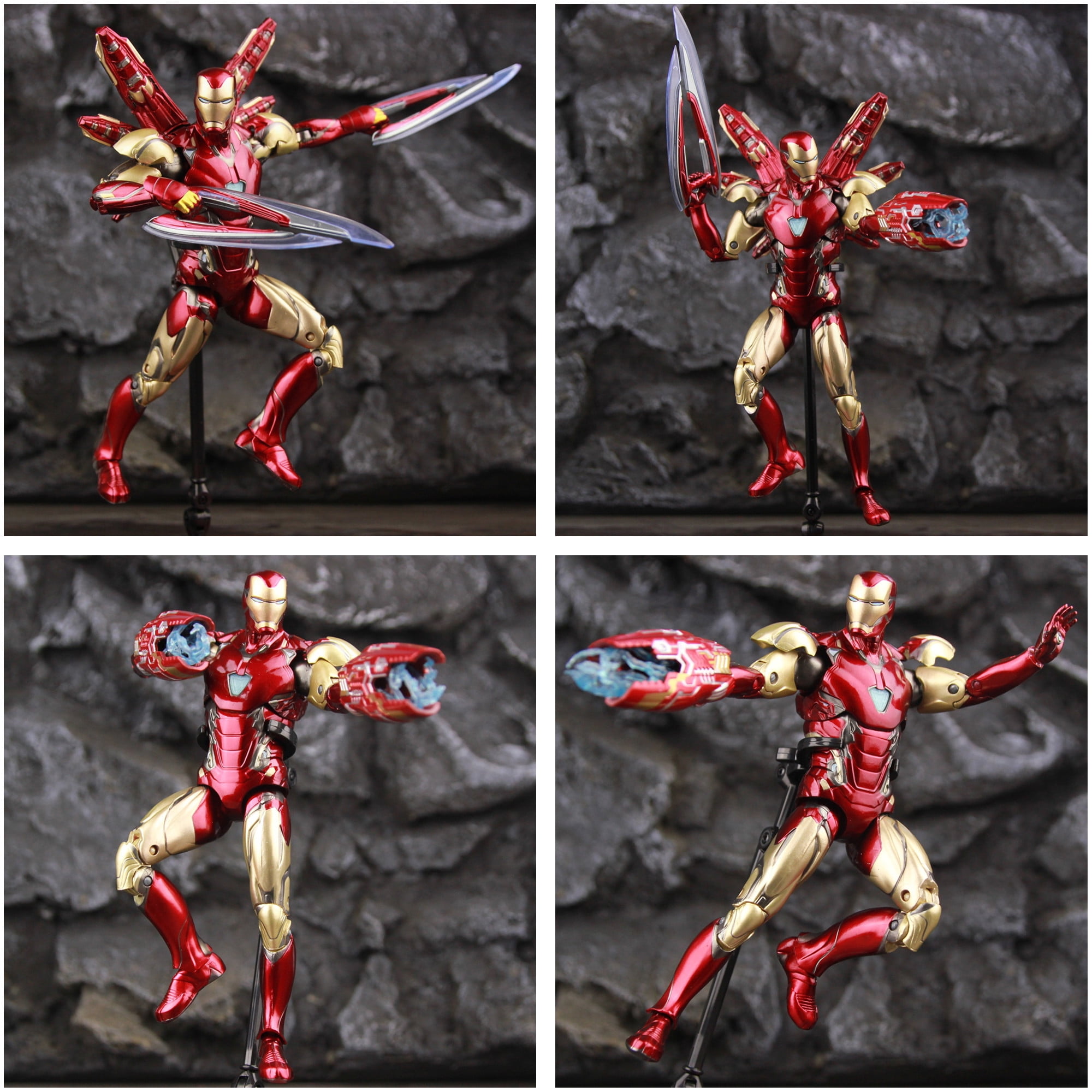 WJSDDXD ZD Toys Marvel Iron Man MK85 2.0 LED 7” Action Figure The