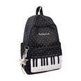 thumbnail image 2 of Piano Backpack for Women, Polka Dot Backpack with Keyboard Design, Cute Y2K Daypack for Travel, Work and Daily Use,Black, 2 of 6