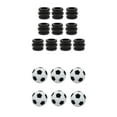 thumbnail image 1 of de futbolín de 32 mm, de repuesto, goma de parachoques de varilla negra blanca de fútbol, 1 of 9