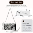 thumbnail image 6 of TSOVTHRID Vintage Floral Gray Print Evening Bag Leather Clutch Purses for Women Formal Wedding Handbags with Chain Party Purse Elegant Clutch Bags for Cocktail Prom, 6 of 7