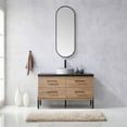 thumbnail image 2 of Trento 48" Single Concrete Sink Bath Vanity in North American Oak with Mirror, 2 of 11