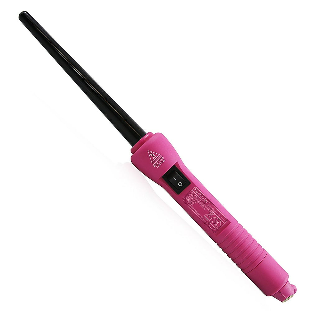 Herstyler Baby Curls Curling Iron, 9 / 18 mm, Dual Voltage, Pink