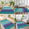 thumbnail image 4 of Large Area Rugs 9'x12', Teal Purple Ombre Carpet Runner Indoor Outdoor Rugs Home Decor Aesthetic, Modern Art Abstract Aesthetics Non Slip Mats Washable Accent Rug for Living Room Bedroom, 4 of 8