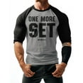 thumbnail image 2 of GYMISH RAGLAN One More Set Workout Gym T-Shirt – Funny Gym Shirt for Men, Men's Fitness Tee, Weightlifting & Bodybuilding Apparel, 2 of 6