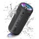 thumbnail image 1 of Altavoz Bluetooth inalámbrico portátil. Luz LED, IPX7 30 h de tiempo de reproducción, volumen más alto y graves mejorados, duradero para viajes, al aire libre. Afortunado Sencillez, 1 of 5