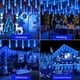 thumbnail image 2 of Luces de lluvia tipo meteorito para exteriores Adecorty, 24 tubos, 576 LED, color azul, 2 of 8