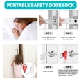 thumbnail image 2 of Portable Door Lock 2Pack Extra Lock for Additional Privacy and Safety in Home,Hotel and Apartment,Prevent Unauthorized Entry,Protect Family Security in Traveling,Home,Bedroom,Hotel,Apartment, 2 of 7