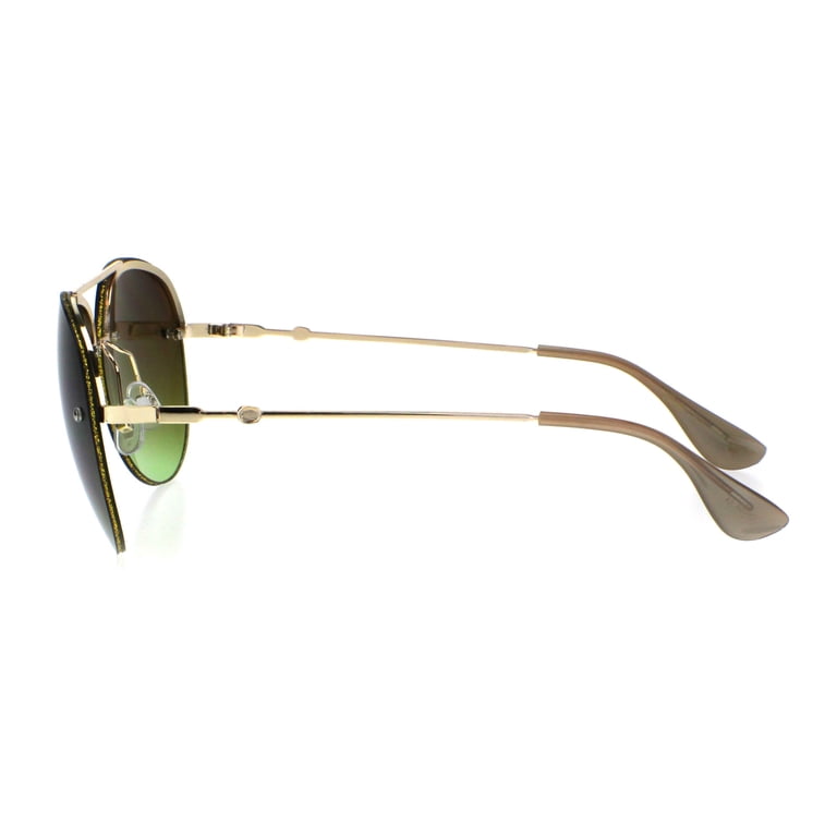 Womens Glitter Edge Trim Luxury Designer Rimless Pilots  display picture 3