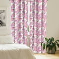 thumbnail image 3 of Ambesonne Nature Window Curtains, Mosaic Peony Flowers Art, Each 28" W x 63" L, Purple White and Beige, 3 of 5