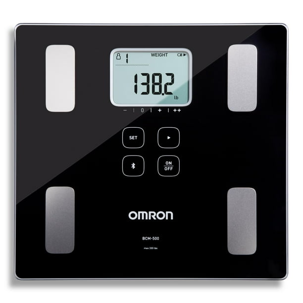 Monitor y báscula de composición corporal OMRON: controle la pérdida/ganancia de masa muscular, el peso, la grasa visceral y el IMC. Utilice la aplicación OMRON Connect para almacenamiento ilimitado.