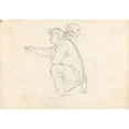 thumbnail image 2 of Benjamin West 14x11 Gold Ornate Wood Frame and Double Matted Museum Art Print Titled - Sketch, 2 of 4