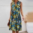 thumbnail image 4 of Vestido de Verano para las Mujeres Impresión Sexy sin Mangas Vestido de Hombro, Verano Casual Y Primavera, 4 of 5