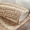 thumbnail image 5 of VHC Brands Jute Rug Half Circle with Pad, Natural and Crème, 16.5x33, 5 of 10