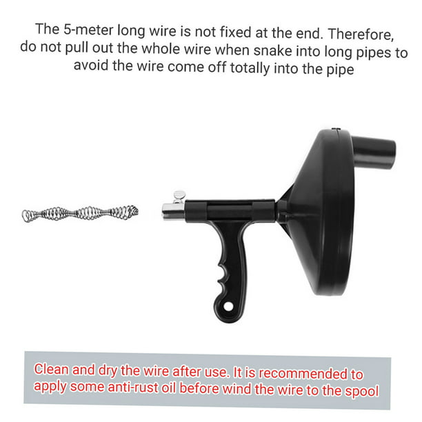 Amdohai Cable Auger Plumber's Snake Câble en acier flexible avec
