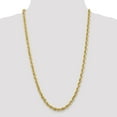 thumbnail image 2 of Primal Gold 14 Karat Yellow Gold 5.5mm Diamond-cut Rope with Lobster Clasp Chain, 2 of 5