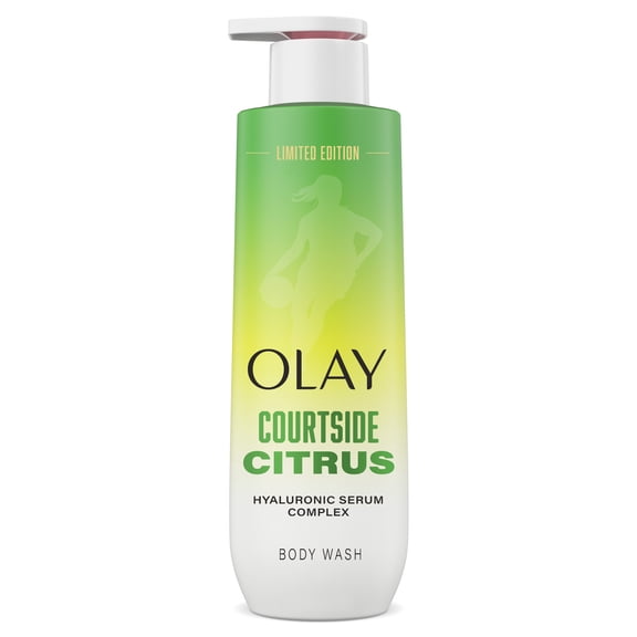 Olay Intensely Hydrating Body Wash with Hyaluronic Serum Complex, Court Queen Citrus Scent, 20 fl oz