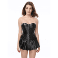 thumbnail image 2 of Corsé con cremallera Europa y Estados Unidos corsé sexy con cintura de falda corta vestido de palacio ropa moldeadora de cuero, 2 of 5