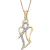 Diamond Accent Two-tone Gold Over Sterli