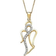 Diamond Accent Two-tone Gold Over Sterli