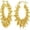18K Gold Plated, variant on SNGIA 18K Gold Plated Chunky Twisted Open Hoop Earrings for Women with 18K Gold Plated, CZ Accent
