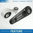thumbnail image 4 of Juego de Soporte de Motor Unique Bargains No.11360JD00A para Nissan Rogue 2.5L 2008-2015 para Nissan Sentra 2.5L 2007-2012, 4 of 6