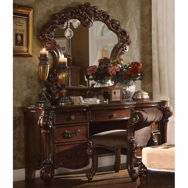 Acme Furniture 22009 Vendome Cherry Finish Vanity Desk 3pcs Set