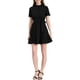 thumbnail image 2 of Vestidos de botón frontal con volantes y corte acampanado de INSPIRE CHIC para mujer S Negro, 2 of 6