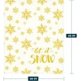 thumbnail image 2 of Christmas Kids Throw Blanket Small White Gold Snowflake Blanket Xmas Winter Holiday Blanket for Child Baby Bed Soft Lightweight Fuzzy Plush Fleece Blankets and Throws 40x50, 2 of 6