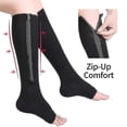 thumbnail image 4 of Medical Compression Socks Zipper Professional Leg Support Thickened Women's Socks, 4 of 5