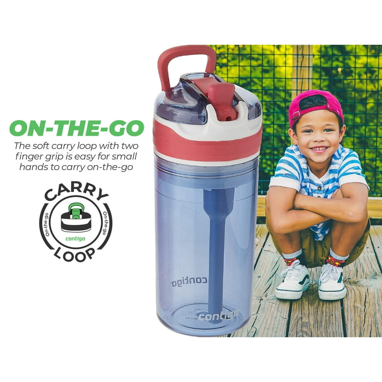  Contigo Kids 2 and 1 Snack Hero - Vaso para niños, 13 onzas,  paquete de 2 unidades, (morado y verde) : Hogar y Cocina