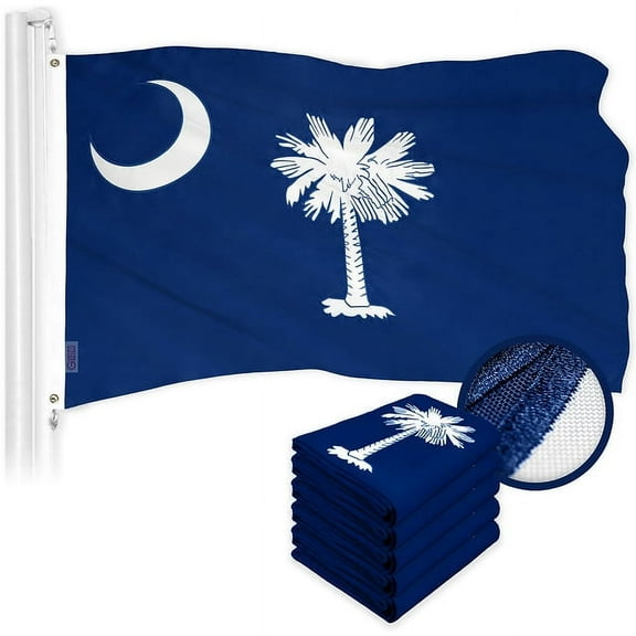 South Carolina South Carolina State Flag 3x5FT 5-Pack Embroidered Polyester By G128