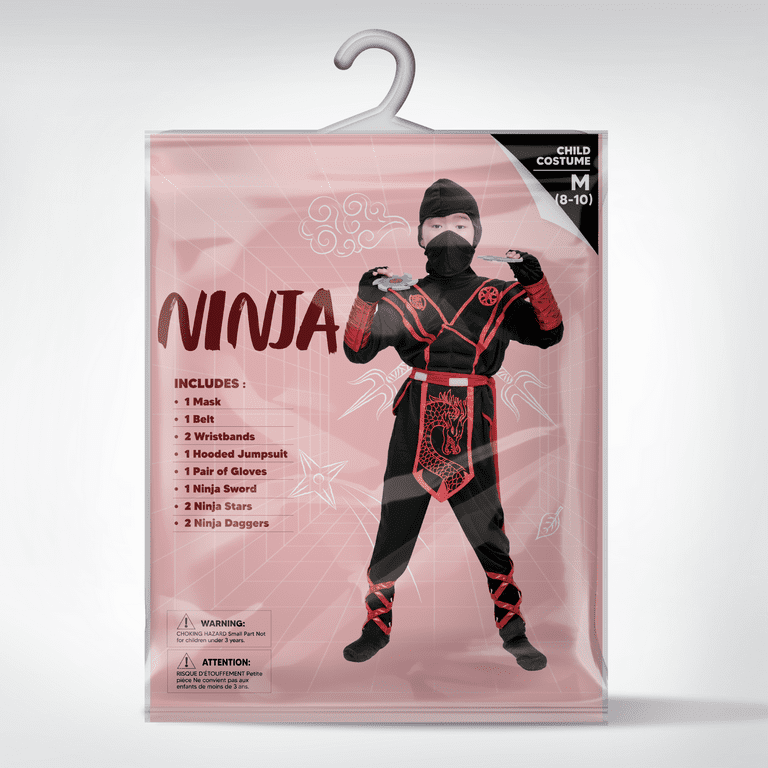 Joyfy Halloween Ninja Costume Kids, Ninja Dragon Costume Set, Boys