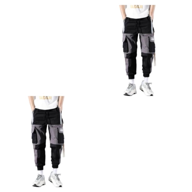 Sonducket Elegantes pantalones joggers cargo para hombres - Pantalones harén cómodos y con múltiples bolsillos Amplia aplicación Type1 NO1