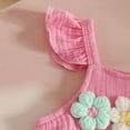 thumbnail image 5 of NOLDARES Infant Baby Girl Two Piece Summer Clothes Sets Sleeveless Floral Halter Top and Soft Cotton Shorts Set(Pink,18-24 M), 5 of 8