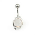 thumbnail image 2 of Navel Ring with Two Dolphin and Disco Ball Design 14g, 2 of 7