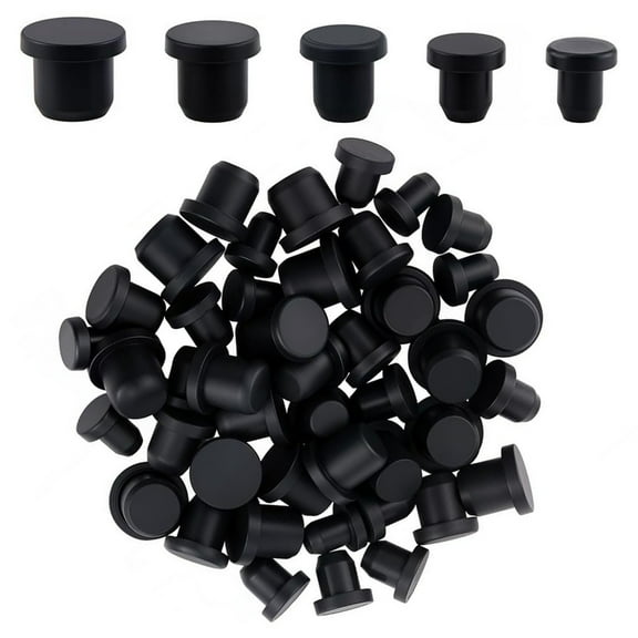 50Pieces Food Safe Silicone Stoppers 5 Different Size Leak proof Efficient Bottle Plugs Kitchen Essential
