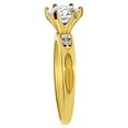 thumbnail image 2 of Precious Stars 14K Yellow Gold 1 1/10ct TGW Round-cut Cubic Zirconia Engagement Ring, 2 of 6