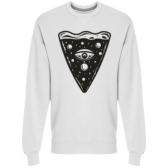 Earth Pizza Slice Eye Sweatshirt Men -Image by Shutterstock, Male Large