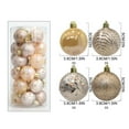 thumbnail image 3 of Antqov Christmas Tree Ornaments 24PCS Colorful Hanging Ball 1.57" Plastic Balls Christmas Decorations Christmas Pendants Baubles for Holidays Party Tree Office Decor, 3 of 6