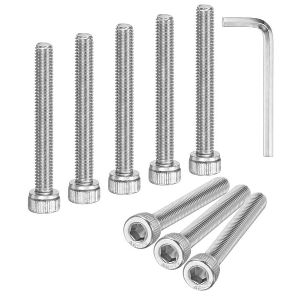 Uxcell 20-Pack M5 x 55mm Hex Socket Head Cap Screws Bolts, 304 Stainless Steel Machine Bolt Full Thread Precision Fasteners
