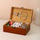 thumbnail image 2 of Juego de caja de costura de madera, bolsa de costura para el hogar, caja de acabado retro, caja de almacenamiento de costura de madera maciza multifuncional para el hogar, 2 of 3
