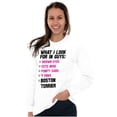 thumbnail image 3 of What Look In Guys Boston Terrier Dog Women's Long Sleeve T Shirt Brisco Brands L, 3 of 6